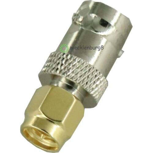 Radio Frequency Coaxial SMA Plug for BNC Female M / F Radio Antenna Contor Adapter for RF Gold Plated Brass DIY