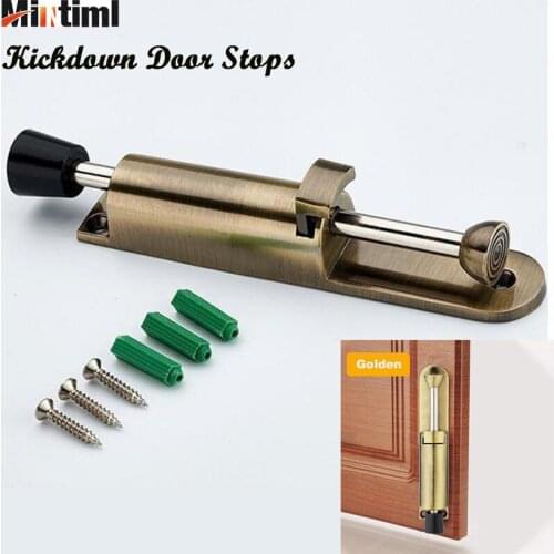 Mintiml Kickdown Door Stops Stainless Steel Telescopic Door Stop With Silver Spring And Door Support