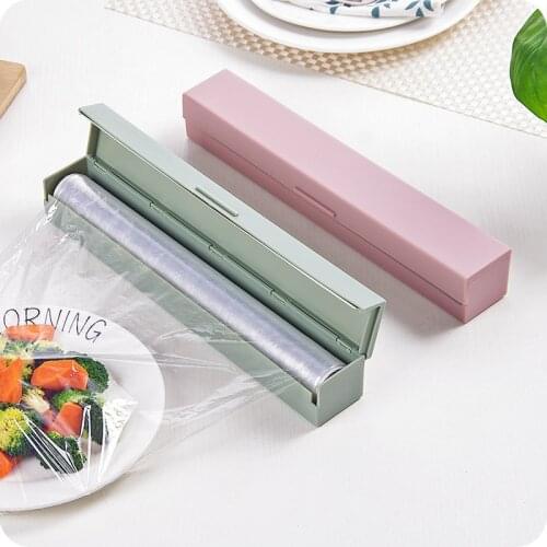 Fypo Plastic Wrap Cutter With Magnet, Plastic Wrap Dispensers Kitchen Accessories