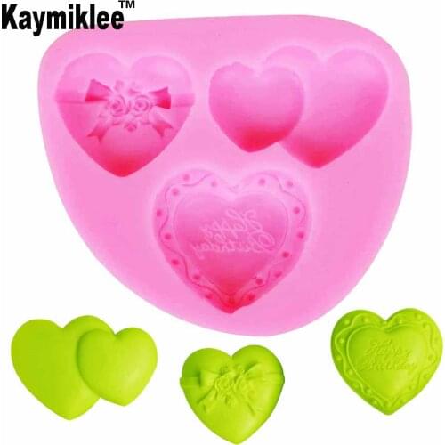 Kaymikle M849 Love Rose Loves Shaped Silicone Fondant Mold For Cake Decoration Sugar Paste Chocolate Mould Decorating Tools 1pcs