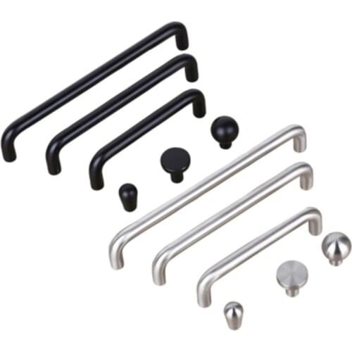 Modern Simple Wardrobe Door Handle, 304 Stainless Steel European Black Cabinet Single Hole Drawer Small Pull, Drawer Knob