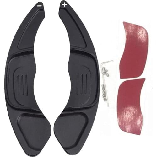 GSD Aluminum Alloy Steering Wheel Shift Paddle Shifter Extension Fit for VW Golf 7 Scirocco Sagitar Lamando Polo (Black)