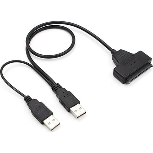 USB 2.0 SATA 7+15Pin Adapter Converter Cable For 2.5inch HDD Laptop Hard Disk Disk Drive Computer Cables Connectors High Quality