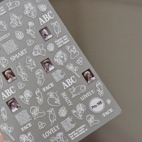 Japanese Nail Stickers Nail Stickers Ultra-thin Series Portrait Abstract Characters 3D Nail Art Stickers