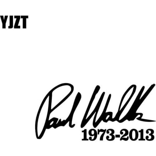 YJZT 15.5CM*7.5CM Fashion PAUL WALKER Vinyl Decal High-quality Car Sticker Accessories C11-0489