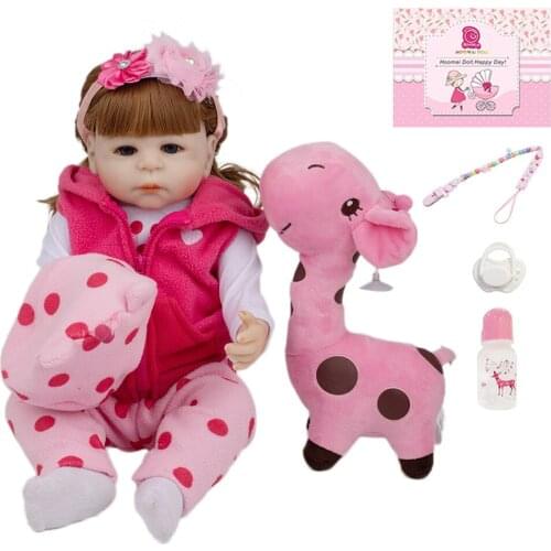 19 Inch Hot Sale New Style Bebe Reborn Dolls Alive Fashion Full Silicone Body Vinyl Realistic Baby Doll 48CM Kid Birthday Gift