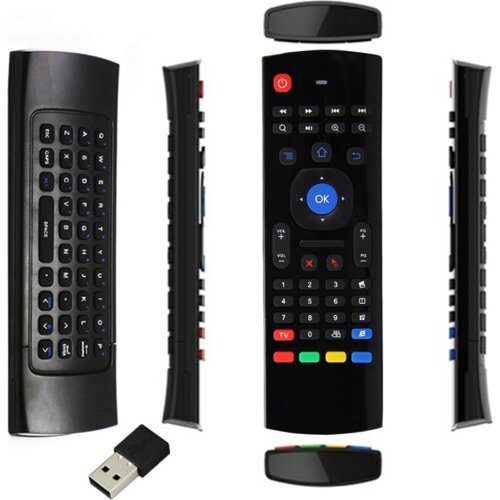 2.4GHz Wireless Remote Control Fly Air Mouse Wireless Qwerty Keyboard for Smart TV Android TV box X96