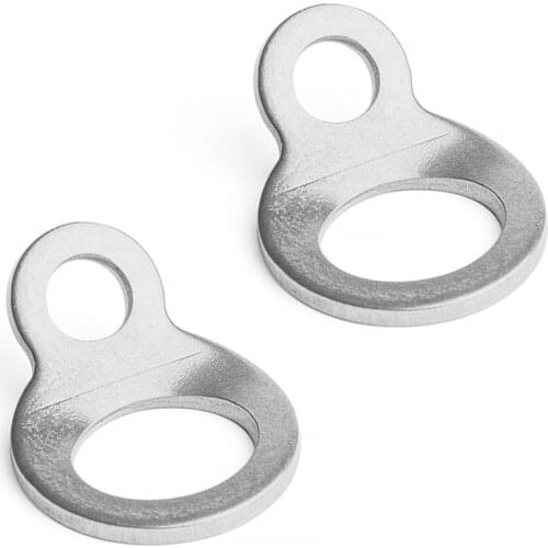 2pcs Stainless Steel Motorcycle Tie Down Strap Rings Offroad Dirtbike Street ATV UTV