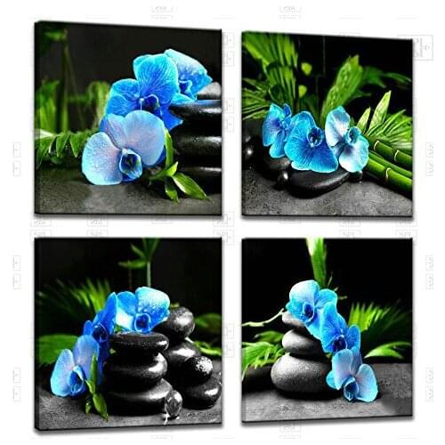 4 Piece Spa Zen Stones Canvas Wall Art Pictures Modular Wall Pictures for Living Room Bedroom Home Decorative SPLSPL canvas pain