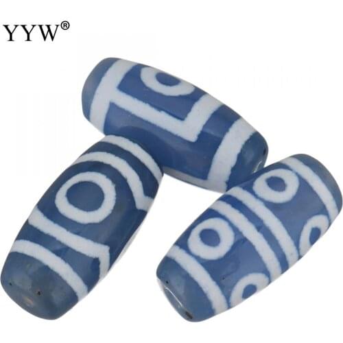 Natural Tibetan Agates Onyx Dzi Beads Oval Size About 26x13x3mm Hole Approx 2.5mm Patterns Are Sent Randomly Sold By Pc