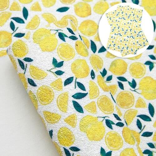 David accessories 20*33cm Chunky Glitter Flowers Synthetic Leather Fabric DIY Bow Crafts Supplies Faux Leather Sheets,1Yc10498