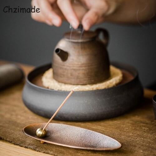 Chzimade 1Pcs Silver Bronze Color Incense Burner Holder Ash Catcher For Sticks Copper Beads Incense Burner Home Decoration