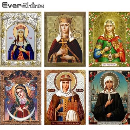 Evershine 5D DIY Diamond Painting Religion Embroidery Icons Full Set Cross Stitch Mosaic Rhinestone Home Decoration