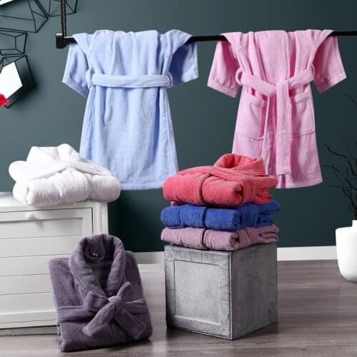Children Bathrobe Kids Pajamas Boys Girls Cartoon 100% Cotton Bathrobe Kids Baby Flannel Nightgown Autumn Winter Kimono Robe