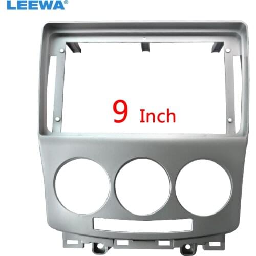 LEEWA Car Stereo Audio Fascia Frame Adapter For Mazda 5/Premacy For I-max 9" 2Din DVD Panel Bezel Frame Trim Kit #CA6336