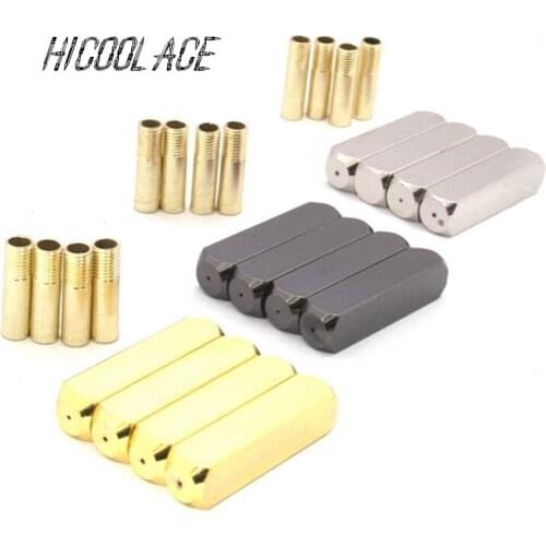 2020 Bestselling Colorful Shoelace Tips Square Aglets Gold/Silver/Black Screw Metal Aglets for Brand Shoelaces