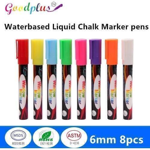 6MM Goodplus Led neon board pen Highlighter Fluorescent Marker pen Led Writing Board Glass Window Marker 16 pieces/lot Hot Sale