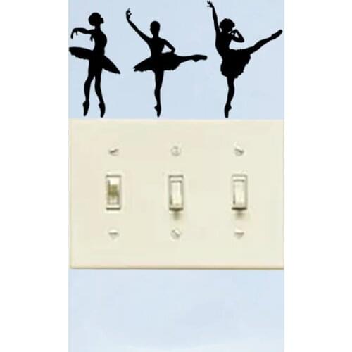 Ballet Dancing Ballerina Fashion Vinyl Wall Stickers Switch Decals 5WS1541