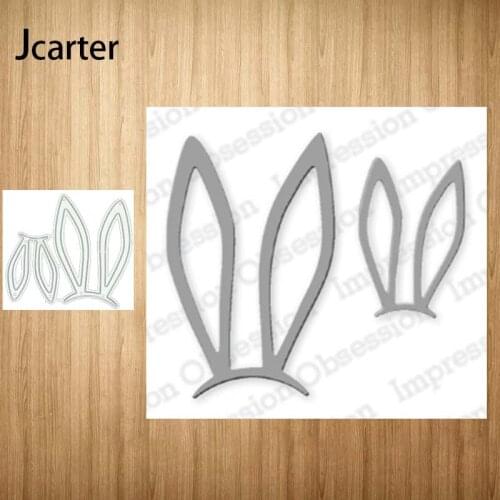 2021 New Design Metal Cutting Dies Bunny Ears Craft Stencil Diy for Scrapbooking Handmade Card Make Shape Album Decoration Model