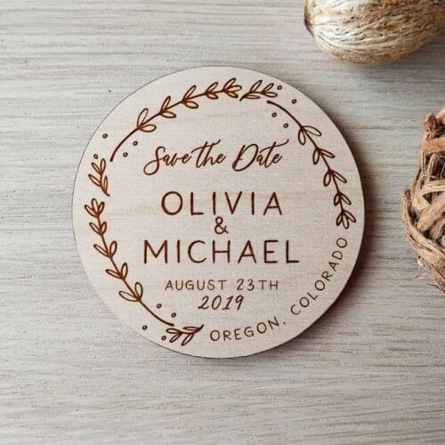 Personalized Wedding Save the date magnets,Wooden magnets,Rustic wedding decoration,Save the date