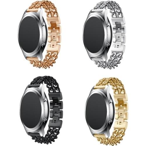 22mm Stainless Steel Watch Band For Galaxy Watch 3 45mm For Huawei GT Replacement Strap For Samsung Gear S3 Classic S3 Frontier