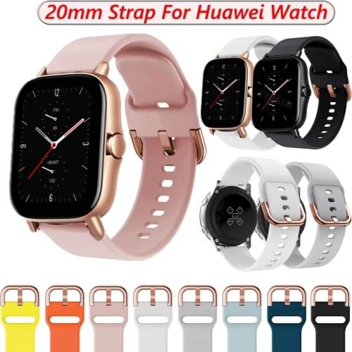 Hot 20mm Silicone Watch Straps For Xiaomi Huami Amazfit GTS2 GTR 42mm Bracelet Amazfit Bip U S GTS 2e Mini Watchbands Wristbands