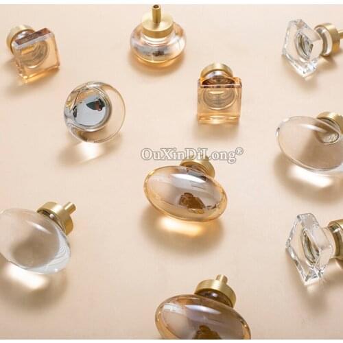 Luxury 10PCS European Brass Crystal Furniture Handles Drawer Pulls Cupboard Wardrobe Shoe Wine TV Cabinet Pulls Handles & Knobs