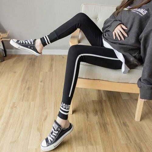 05313# Maternity Pants Summer Cotton Support Abdomen Elastic Waist Belly Support Pants Slimming Maternity Trousers