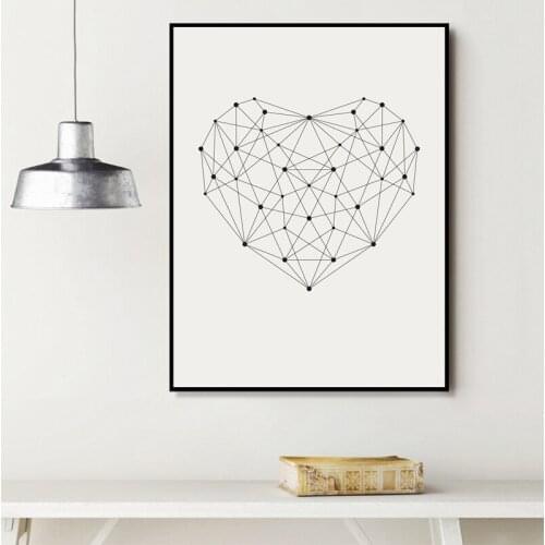 Modern Minimalist Artist Bedroom Wall Art Poster Love Pattern Print Canvas Painting Picture Decoration Can Be Customized