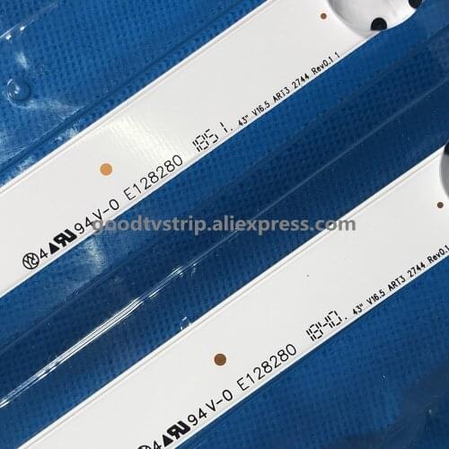 New 30 PCS/set 7LED 840mm LED Backlight strip for LG 43LH590V 43LH510V 43LH5700 6916L-2743A 6916L-2743B 43 V16.5 ART3 2743