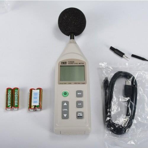 TES-1352S Programmable Sound Level Meter 30 to 130dB (USB Cable , Micro SD CARD 4GB)