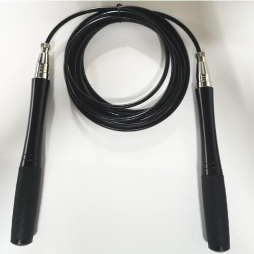4mm diameter pvc steel cord HEAVY WEIGHTED self lock rubber aluminum handle skipping rope speed double under crossfit adjustable