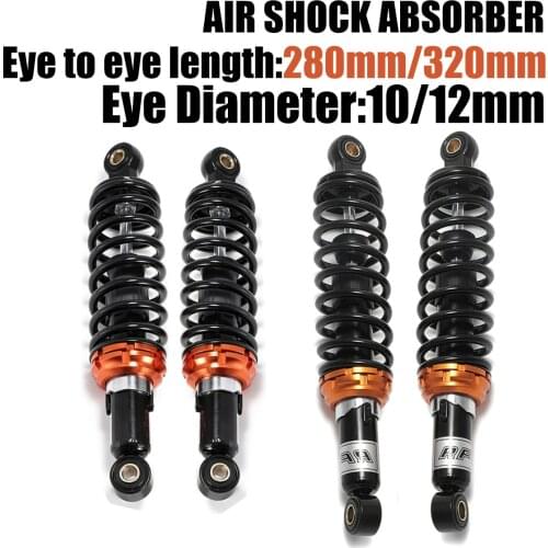 Universal 12.5" 320mm Motorcycle Air Shock Absorber Rear Suspension For Yamaha Motor Scooter ATV Quad Black D25