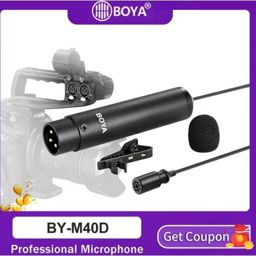 BOYA BY-M4OD by m4od Omni-Directional Lavalier Microphone for Sony Panasonic Camcorder ZOOM H4n H5 H6