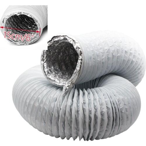 2 Meter Exhaust Pipe Flexible Air Conditioner Spare Parts Exhaust Pipe Vent Hose Outlet 150mm Ventilation Duct Vent Hose