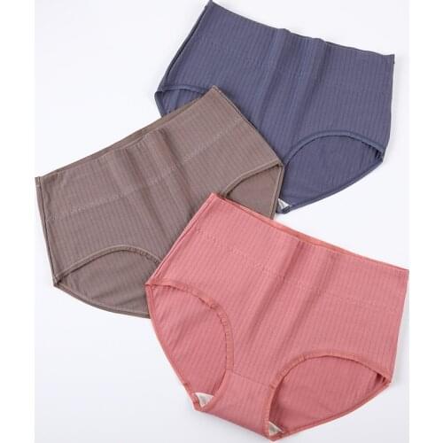 M-4XL Panties for women cotton High waist underwear female casual underpants ladies briefs winter women plus big size lingerie