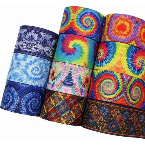 1-1/2'' 5YRetro Geometric pattern Grosgrain Ribbon DIY Handmade Bow Ribbon Decoration Gift Wrapping RibbonL-20922-1069