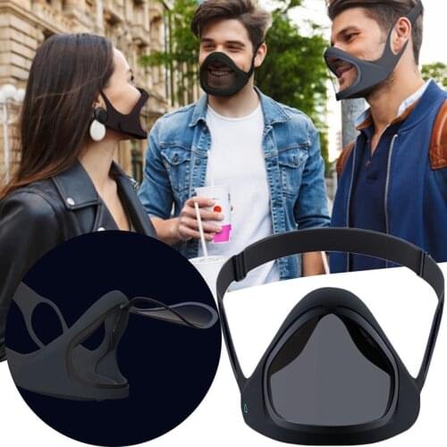 1pc Adult Reusable Smart Mask Open The Smart Magnetic Mask With Doublethe Protective Silica Gel Visual Mask For Women And Men