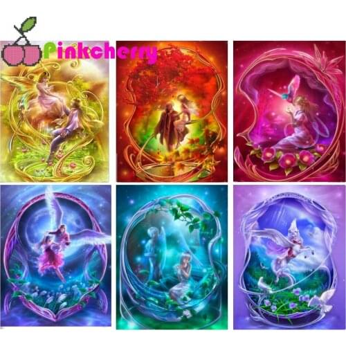 100% Drill Round square Diamond Painting Fantasy fairy princess and prince Diamond Mosaic Decoration Picture Of Rhinestone k834
