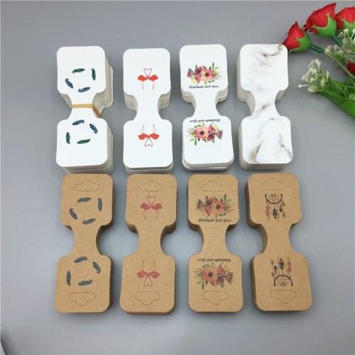 100Pcs 9*3.5cm Fashion Paper Cardboard Bracelet Packing Cards Wrist Strap/Necklace Card Handmade Pendant Displays Tags