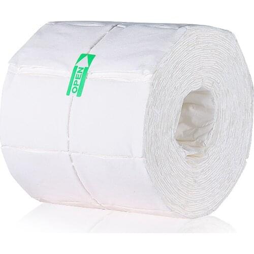 Artlalic Roll of Lint Free Nail Art Polish Acrylic Gel Remover Wipes / Paper Towel 500 Pcs Cleaning Cotton Pads white