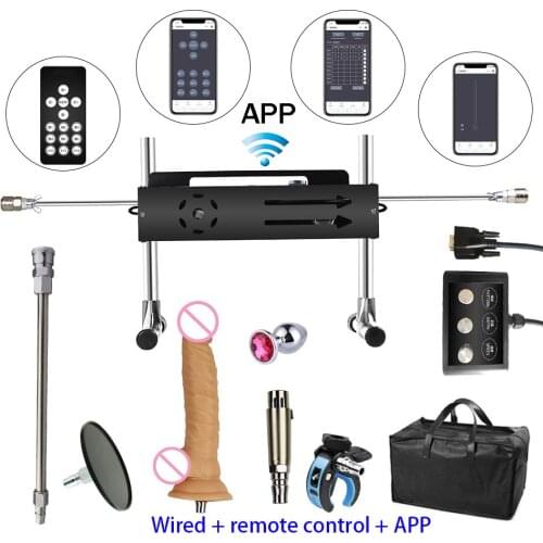 FREDORCH APP Premium Sex machineAuto mute System Silicone Dildo Thrusting120W Super Motor Remote Control 1-15cm Stroke
