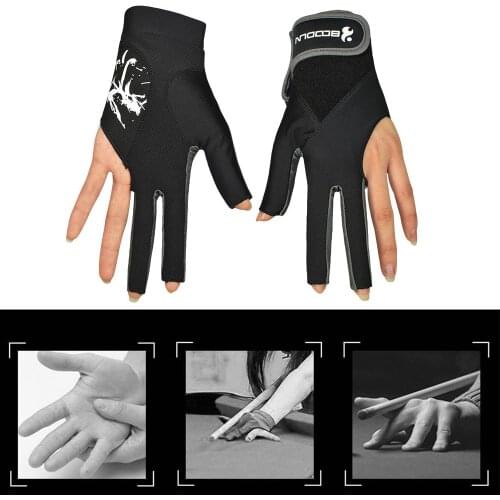 Snooker Billiard Glove Billard Gloves Left Hand Three Finger Smooth Biliardo Billar Guanti Billiard Accessories