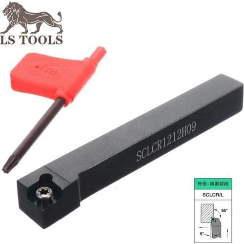 LS TOOLS Lathe External Turning Tools Holder SCLCR1010H06 SCLCR1212H09 need CCGT09T308 Carbide Inserts Blade Lathe Tool Sets