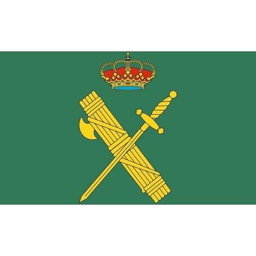 Civil Guard Flag Spain Vivid Color Spanish Fade Proof National Country Banner Double Stitched 3x5FT With Two Brass Grommets