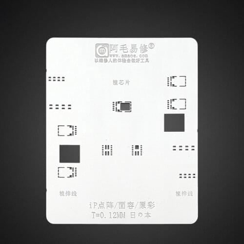 SAYTL Matrix Face ID/True Color LCD Screen Cable BGA Reballing Stencil For iPhone X/XS MAX/XR/11Pro MAX Steel Mesh Tin Template