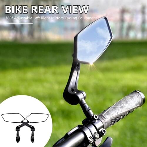 1Pair Bicycle Rear View Mirror Set Bike Cycling Wide Range Back Sight Reflector Adjustable Left Right Mirrors Cycling Equipment