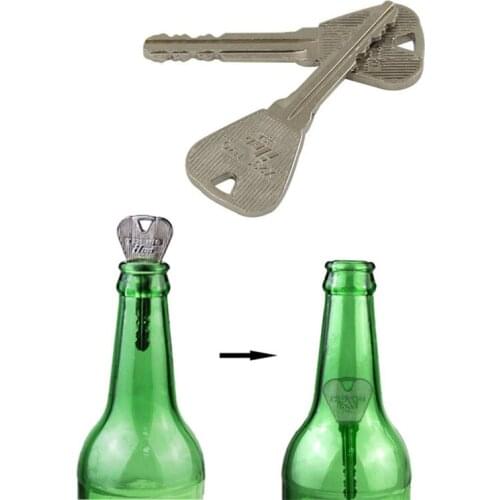 Metal Magic Trick Toy Folding Key Thru Bottle Or Metal Ring Penetration Magic Trick Props Magic Joke Toy Magic Show Prop B1097