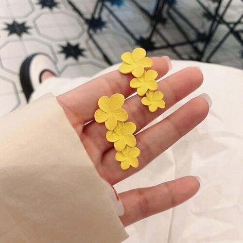 Boho Cute Flower Earrings for Women Korean Jewelry Kids Girls Gifts Fashion Stud Earring Boucles D'oreilles Aretes De Mujer
