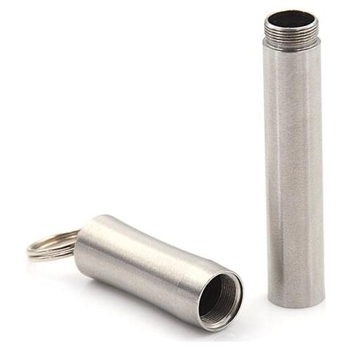 Outdoor Hike Camp Mini Bottle Toothpick Holder With Keychain Eco-Friendly Ultralight Portable Keychain Toothpick Box Pill Case